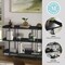 Martha Stewart Emmett 3 Shelf 35in.H Storage Display Unit Bookcase w/Oil Rubbed Brnz Metal Frame in Blk Wood Grain JN-2542B3-BK-BK-MS - alternate 7